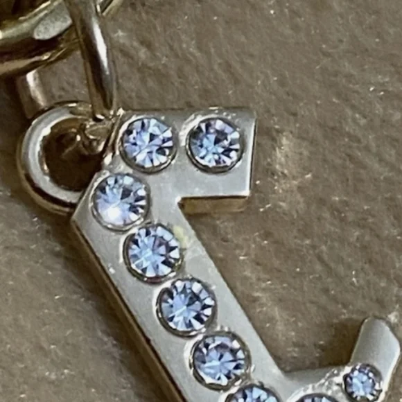 👑Juicy Couture Gold Tone Chain Link Belt Frontal Juicy Charm Drop Size M/L NWT - Picture 7 of 12